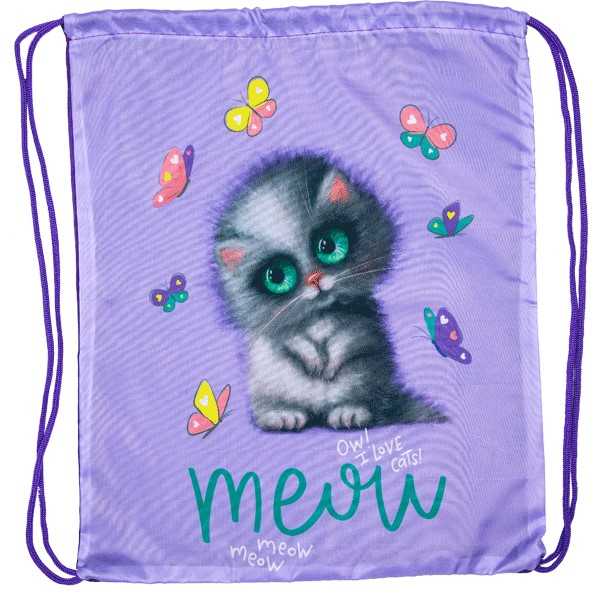 Сумка для сменной обуви 'Attomex. Meow Cat' 35x43 см, 1 отделение, водоотталкивающая ткань, 7048400