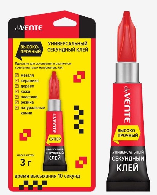 Клей секундный 'deVENTE. Super Strong glue' (супер клей) 3 г, 4180303