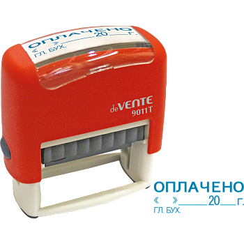 Штамп автоматический 'deVENTE' ОПЛАЧЕНО, 38х14 мм. 4116321