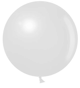 Шар (36''/91 см), Белый, пастель, 3 шт. 636101/3